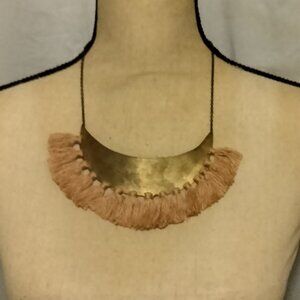 Half Moon with fringe necklace